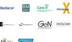 die Logos des Bündnisses No NIPT z.B. Downsyndrom Info center , Netzwerk, Cara, Genethisches Netzwerk 